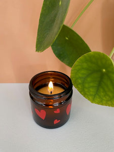 bougie parfumée naturelle cœur cœurs amour je t'aime